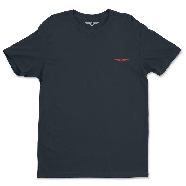 Embroidered Wings - Navy/Red